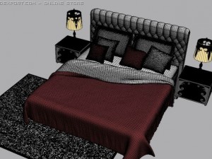 artdeco bed Modèle 3D