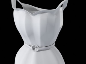 dress formal ruffle bottom gown Modelo 3D