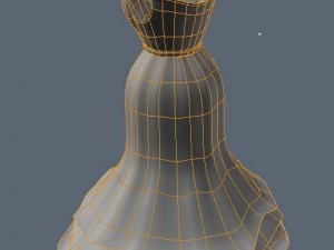 dress formal ruffle bottom gown Modelo 3D