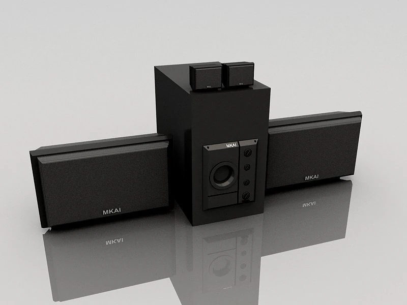 audio woofer 3D Model .c4d .max .obj .3ds .fbx .stl .blend 