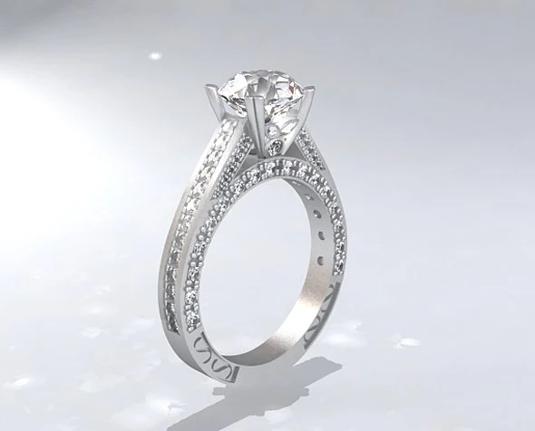 silver ring 3D Model .c4d .max .obj .3ds .fbx .stl .blend 