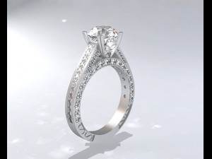 silver ring Model 3D