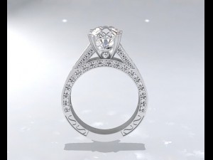 silver ring Modello 3D