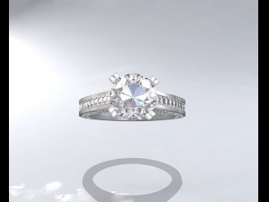 silver ring Modello 3D