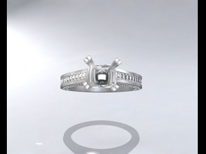 silver ring Modello 3D