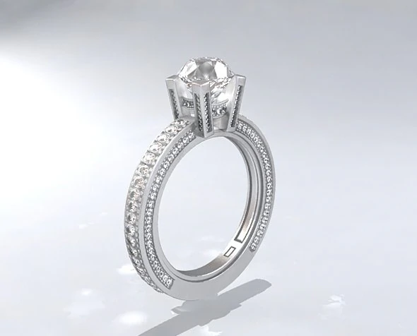 シルバーリング 3Dモデル .c4d .max .obj .3ds .fbx .stl .blend 