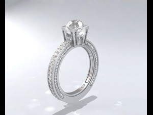 silver ring Model 3D