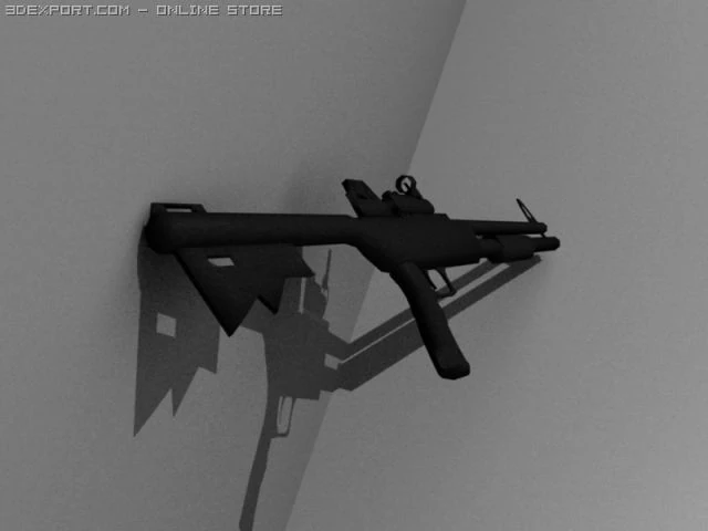 fn tactical shotgun 3D Model .c4d .max .obj .3ds .fbx .stl .blend