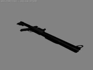 fn tactical shotgun Modelo 3D