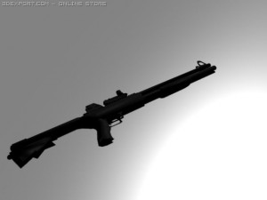 fn tactical shotgun Modelo 3D