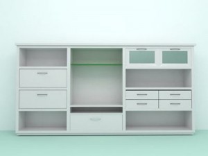 salon furniture shelf Model 3D
