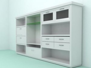salon furniture shelf 3D Model