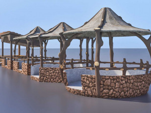 arbor models -5 different models low-poly Modelo 3D