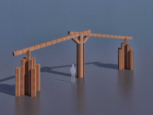 pack of different type of gate s vr - ar - low-poly 3D Model