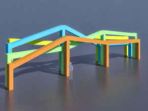 pack of different type of gate s vr - ar - low-poly 3D Model