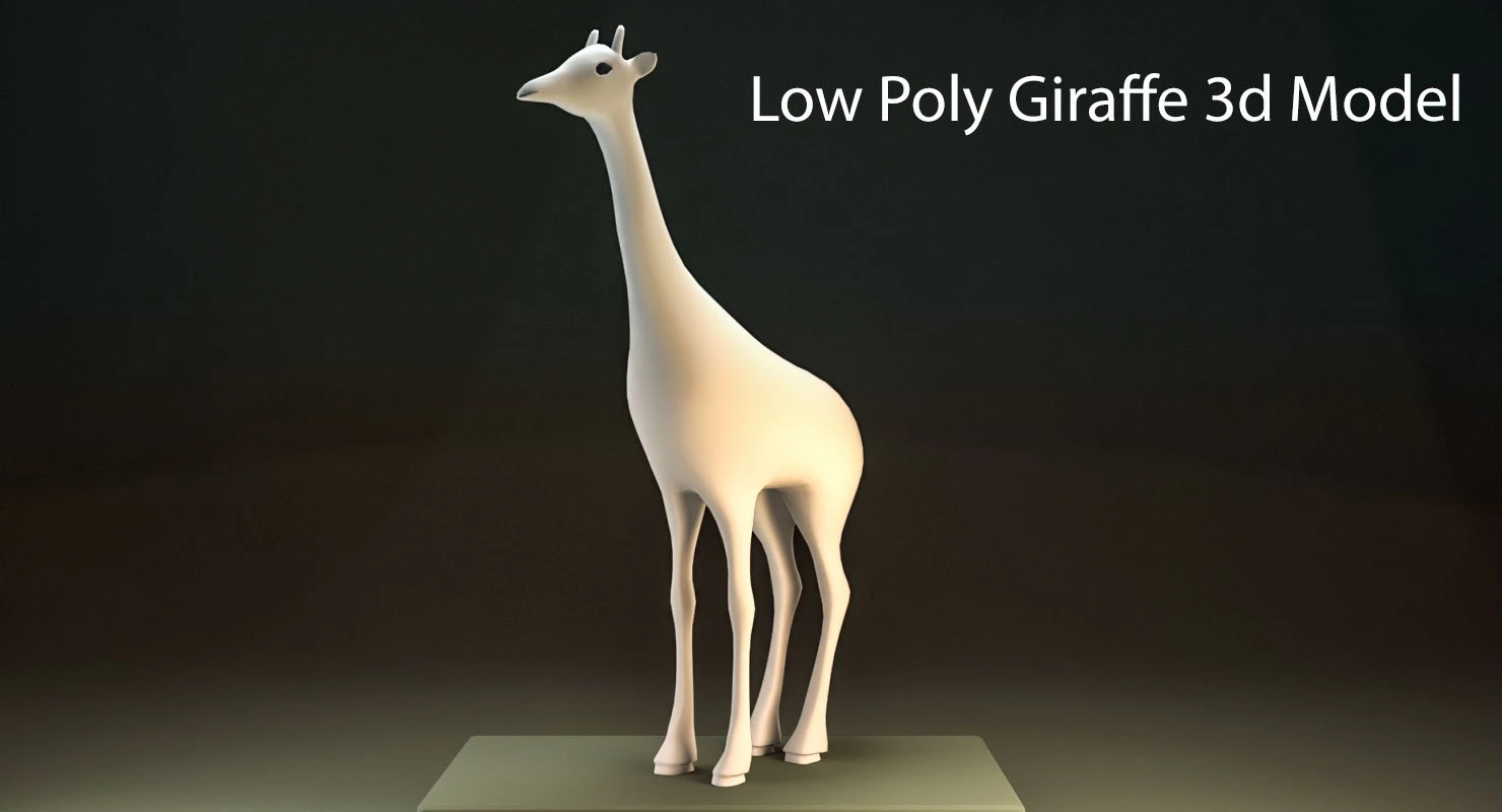 low poly giraffe vr - ar - low-poly 3D Model .c4d .max .obj .3ds .fbx .stl .blend