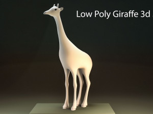low poly giraffe vr - ar - low-poly Model 3D