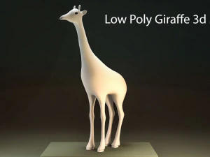 Low-Poly-Giraffe vr - ar - Low-Poly 3D Modell