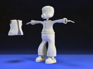 toon kid vr - ar - low-poly 3D Model
