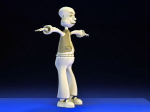 low poly toon old man vr - ar - low-poly 3D Model