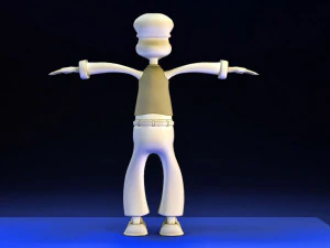 low poly toon old man vr - ar - low-poly 3D Model