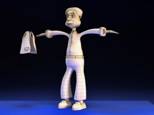 low poly toon old man vr - ar - low-poly 3D Model