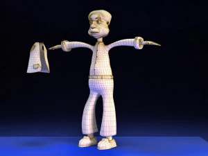 low poly toon old man vr - ar - low-poly 3D Model