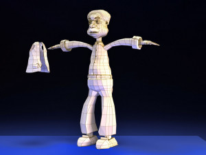 low poly toon old man vr - ar - low-poly 3D Model