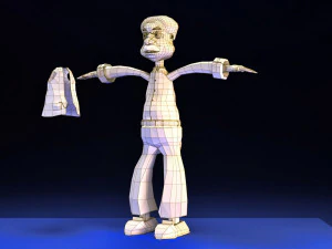 low poly toon old man vr - ar - low-poly 3D Model
