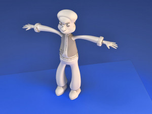 low poly toon old man vr - ar - low-poly 3D Model
