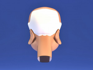 low poly toon old man face vr - ar - low-poly 3D मॉडल