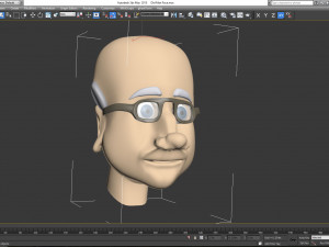 low poly toon old man face vr - ar - low-poly 3D मॉडल