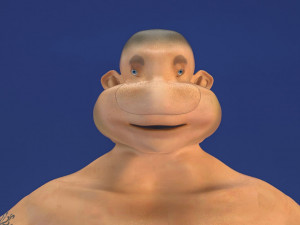 toon muscle man 3D Model