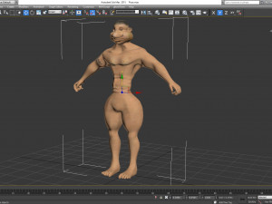 toon muscle man 3D Model