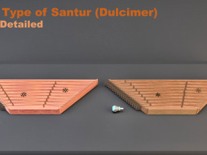 high detailed santur 3D Model