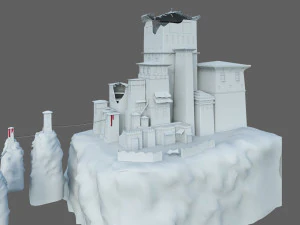 ruined empire basic model 3D Model