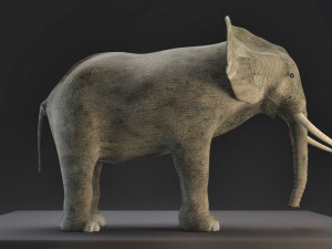 elephant mom and child vr - ar - low-poly Modèle 3D