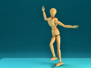 wooden character Model 3D
