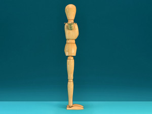 wooden character Model 3D