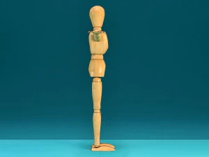 wooden character 3D Model