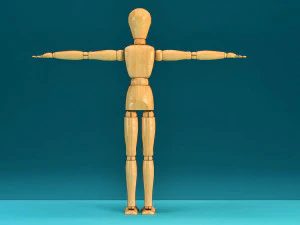 wooden character 3D Model