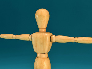 wooden character Model 3D