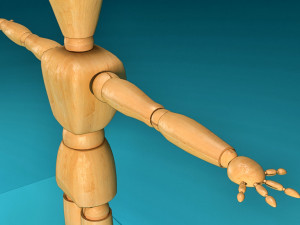 wooden character Model 3D