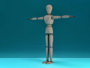 wooden character 3D Model