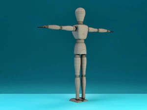 wooden character 3D Model