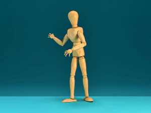 wooden character 3D Model