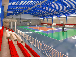 realistic sport hall complex 3Dモデル