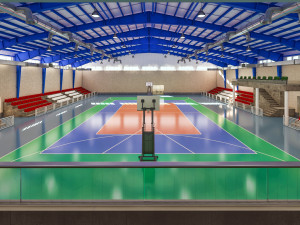 realistic sport hall complex 3Dモデル