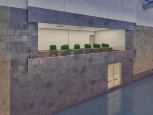 realistic sport hall complex 3D Model