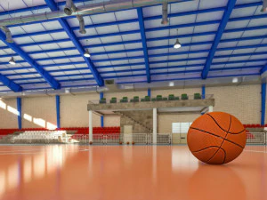 realistic sport hall complex 3D Model